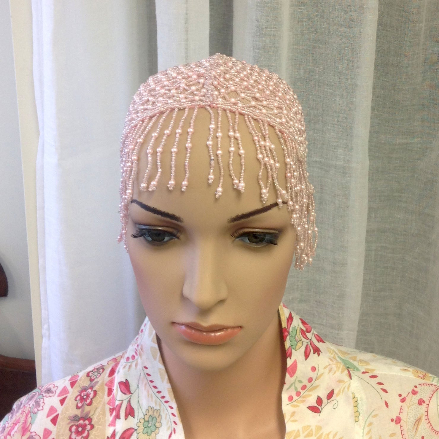 Beaded Cap - Pink