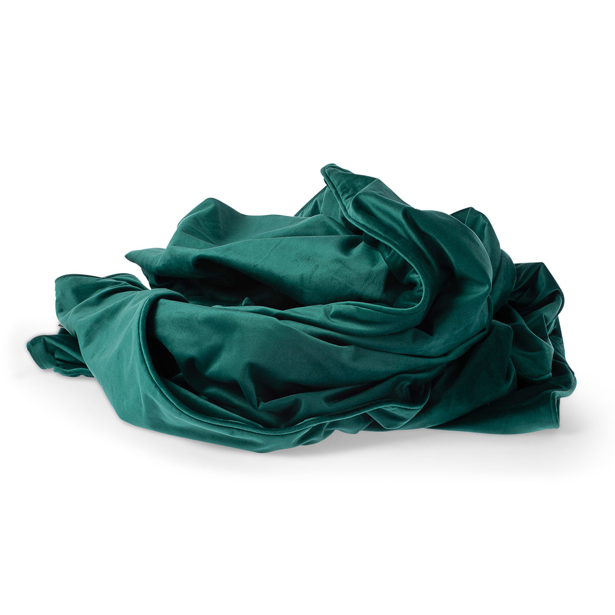 Carla Velvet Feather Cushion - Emerald