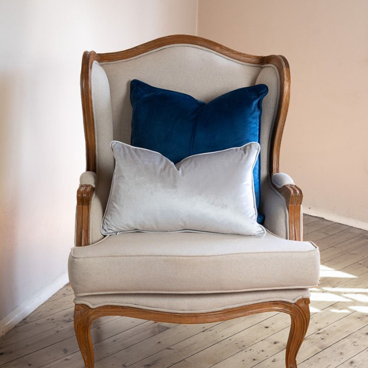 Florence Lumbar Feather Cushion - Snow White