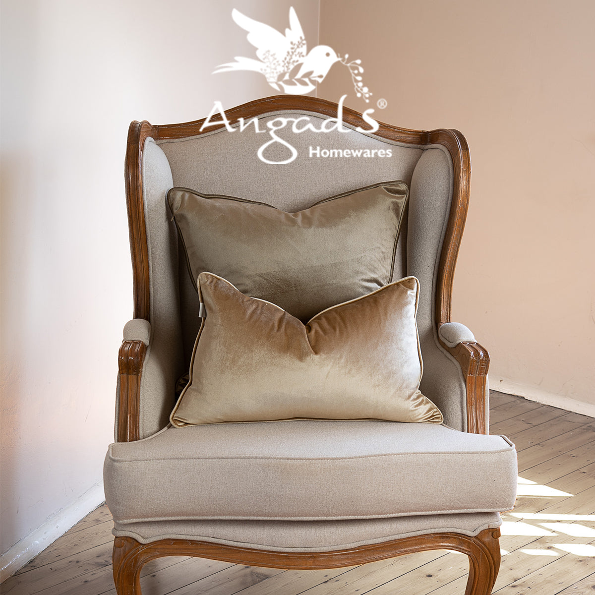Florence Gold Lumbar Feather