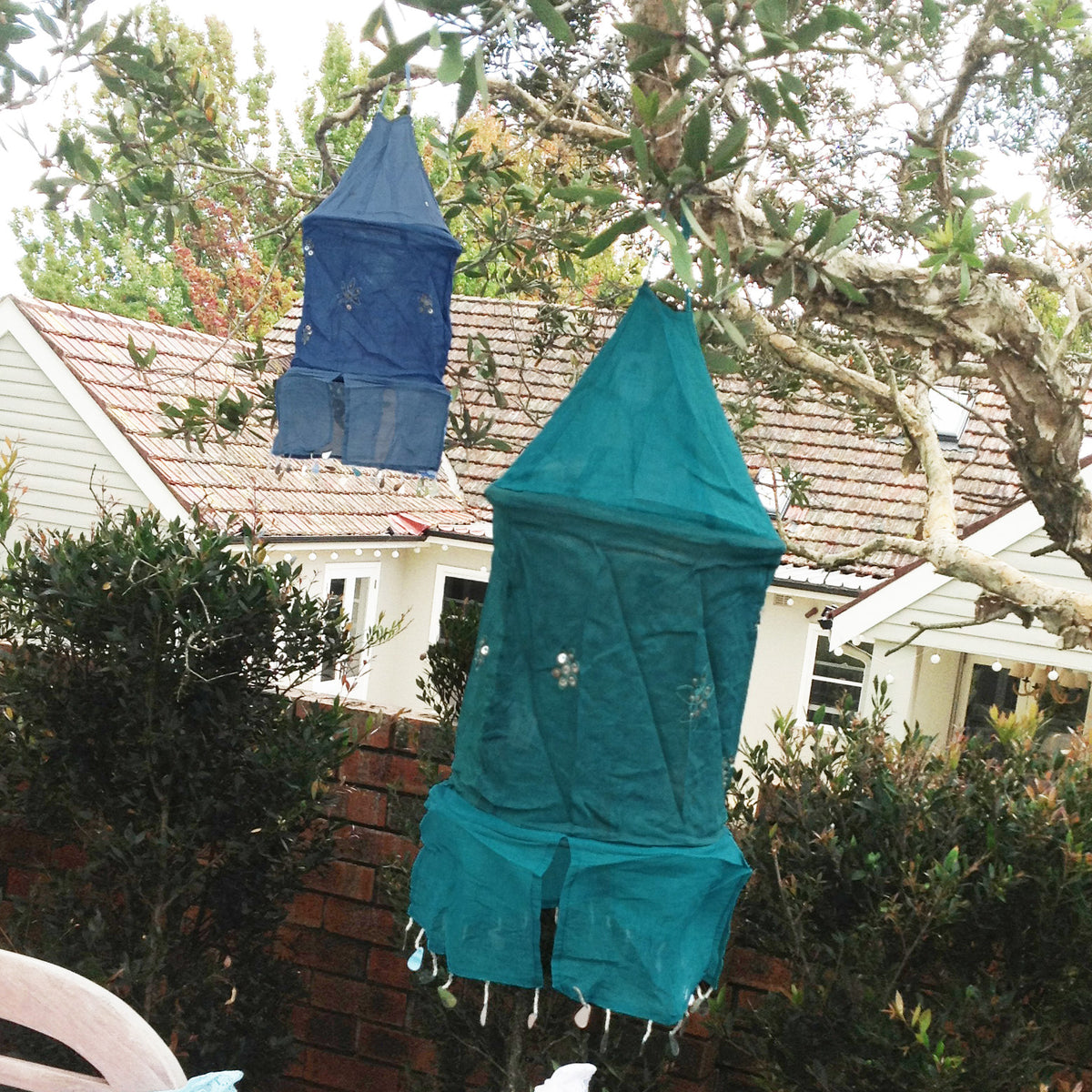 Shimmering Fabric Lantern - Teal