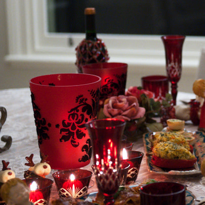 Ruby Candelabra - Red