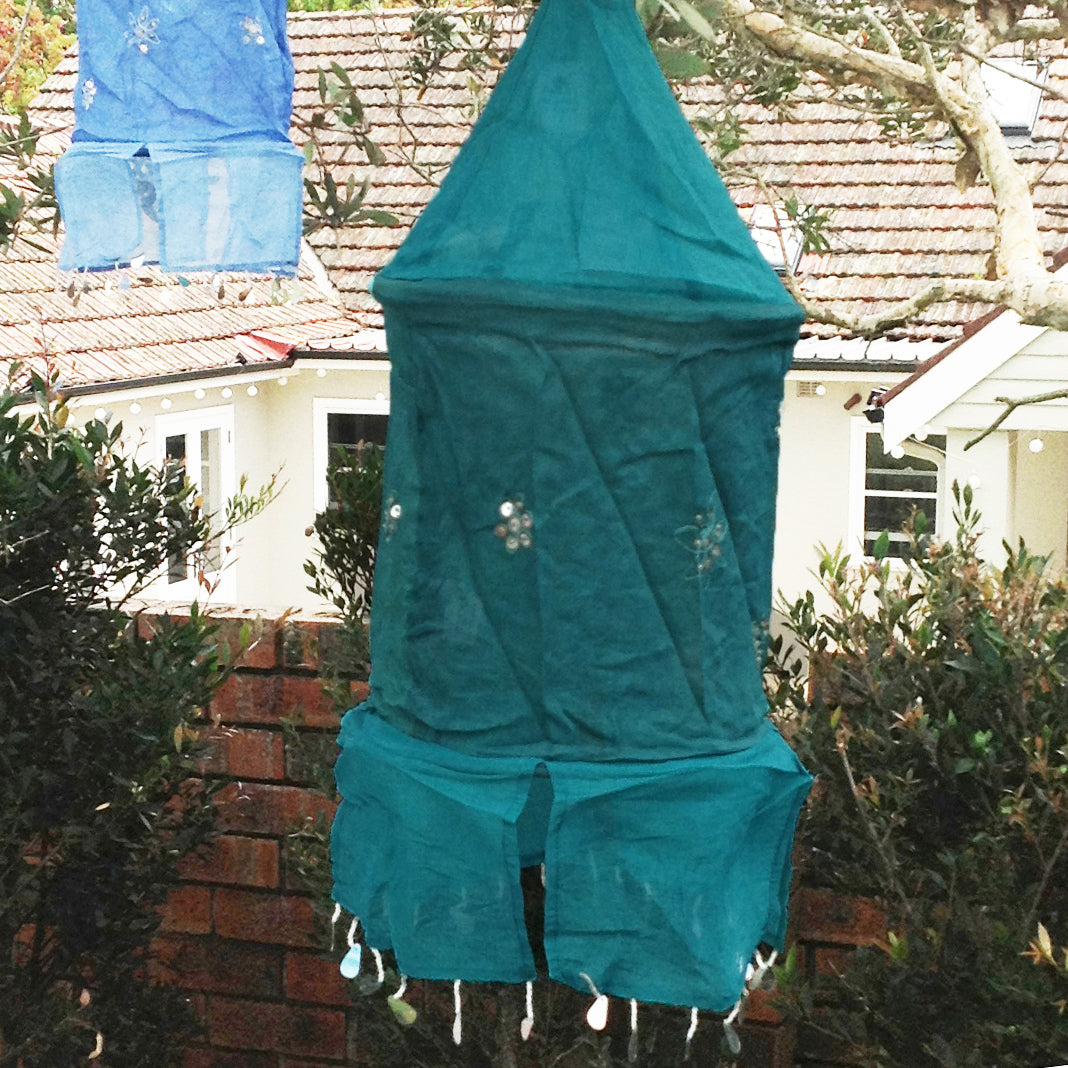 Shimmering Fabric Lantern - Teal