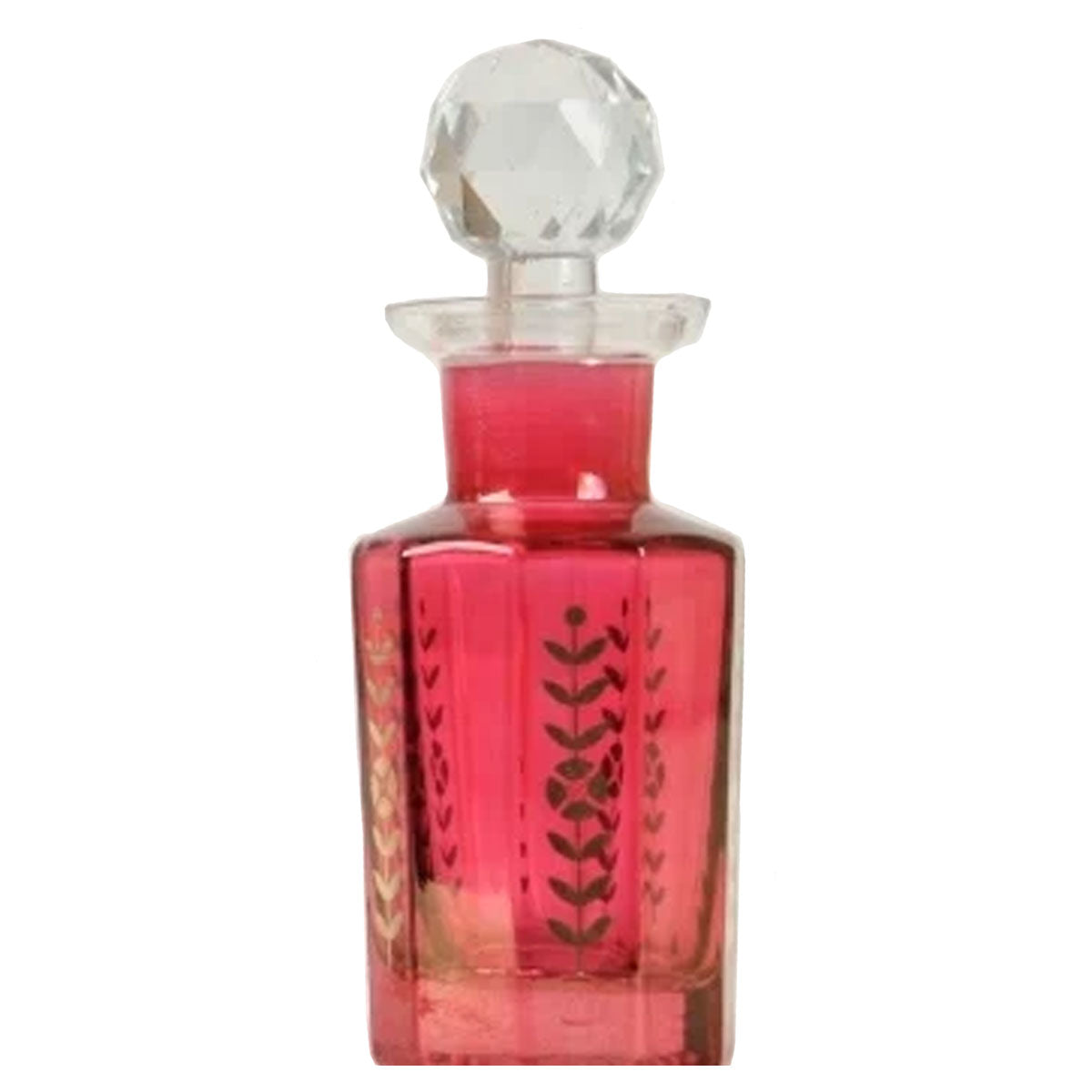 Perfume Bottle W Gold Work - Pink