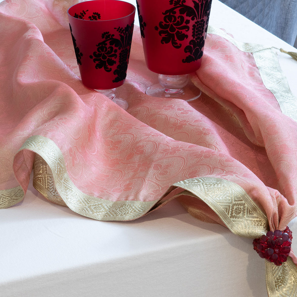 Organza Table Topper - Peach