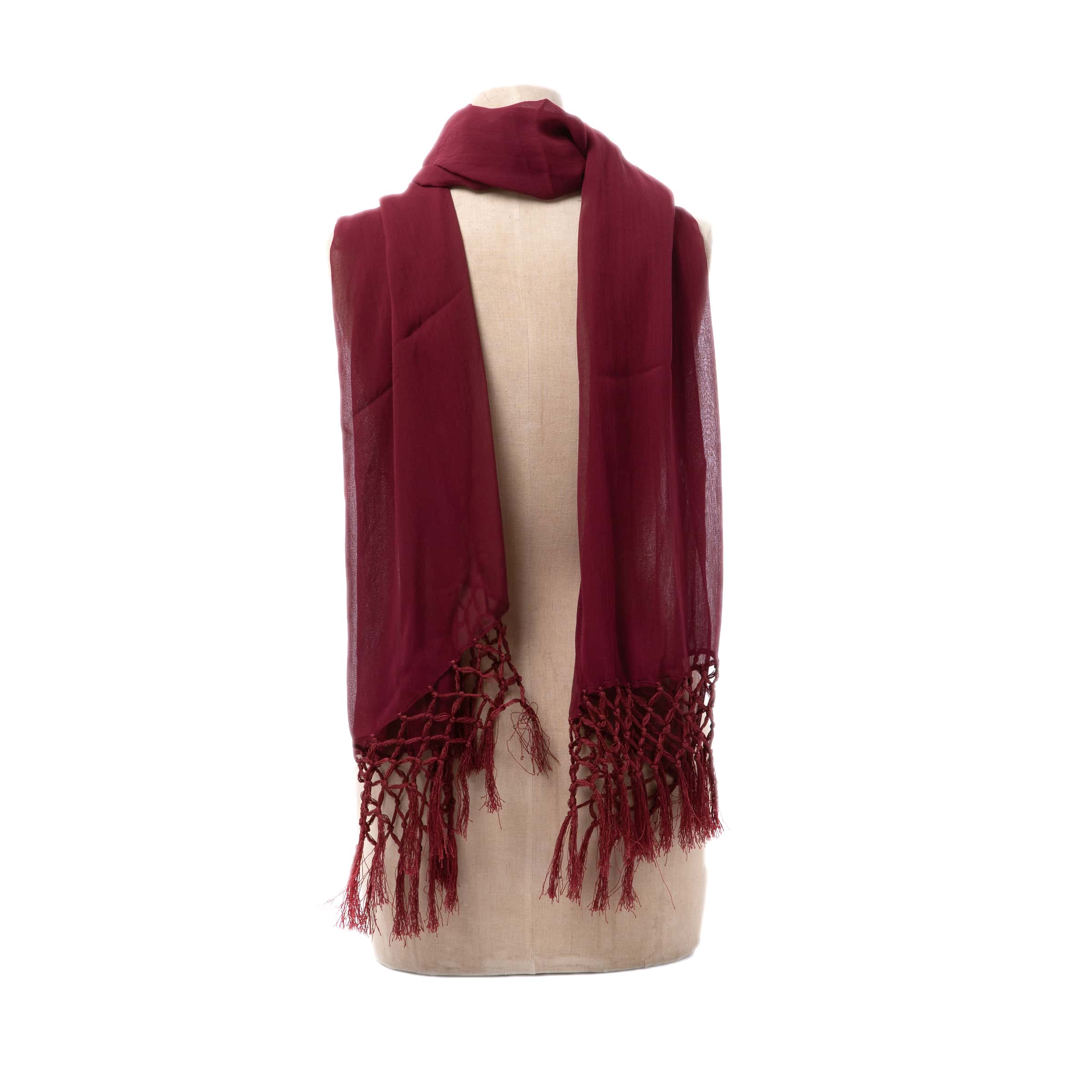 Drape Iris Fringe - Burgundy
