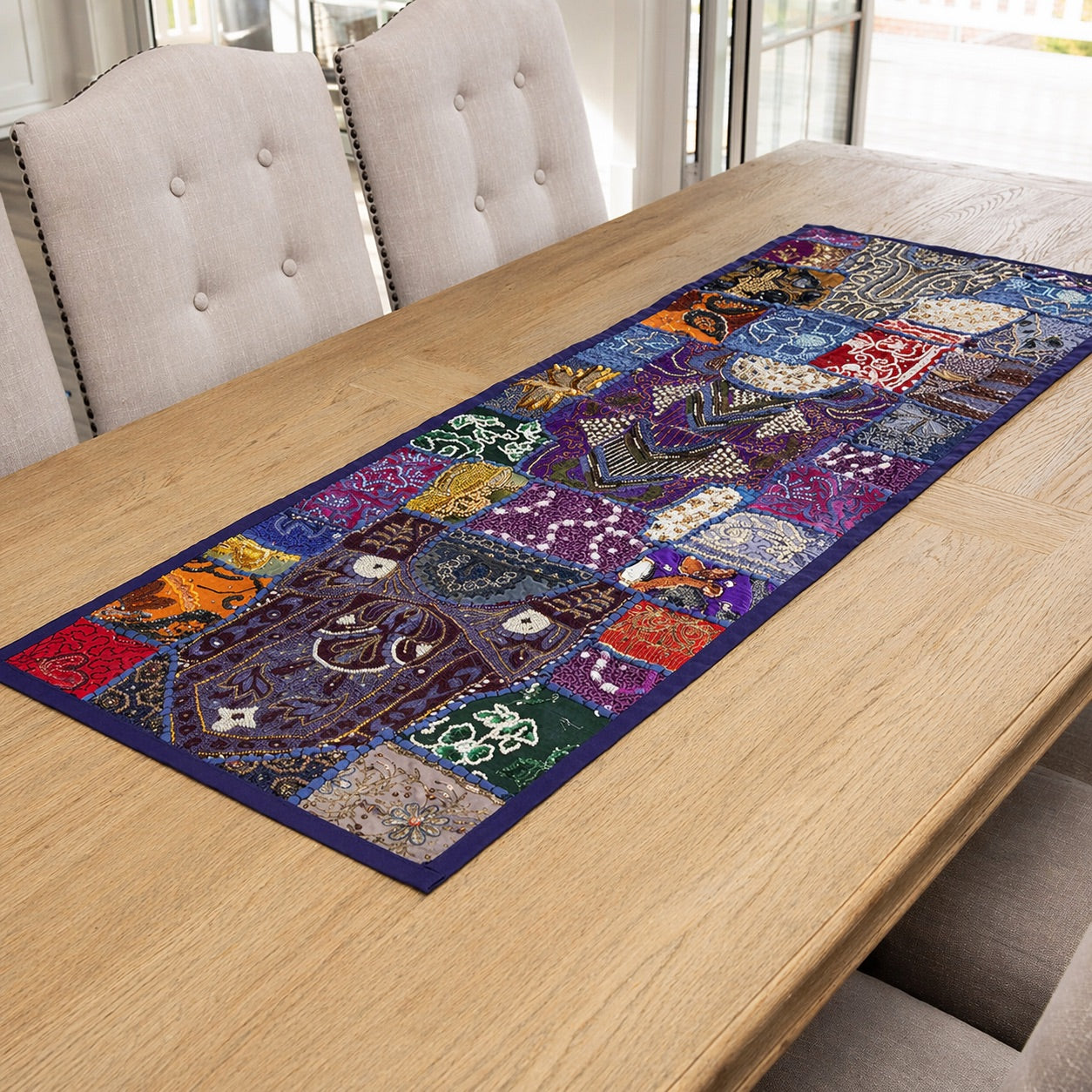 Hand Crafted Runner 50x160cm - Indigo