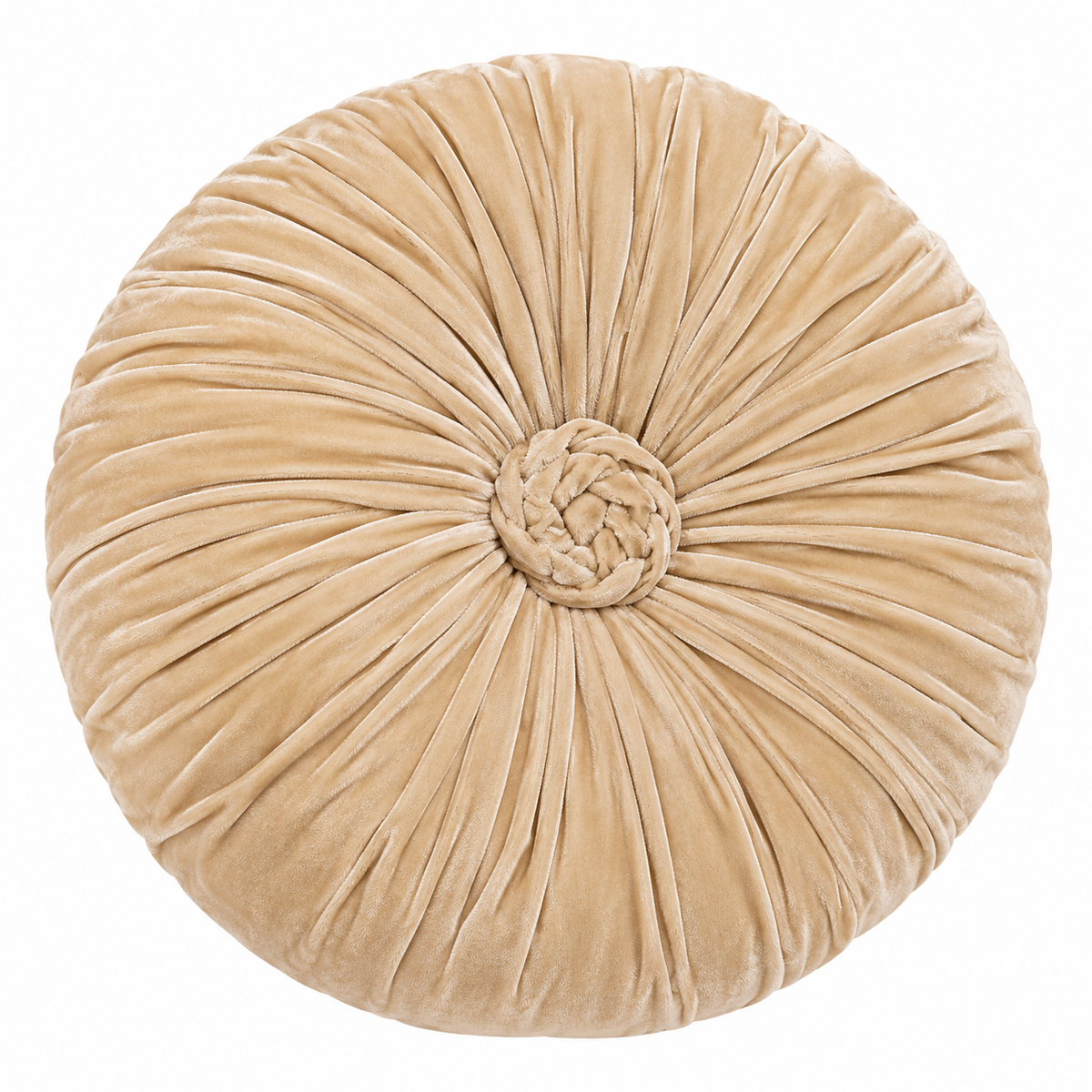 Rosette Fleur Cushion - Beige