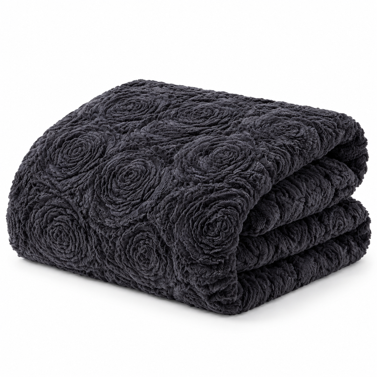 Cosy Rose Blanket - Iron