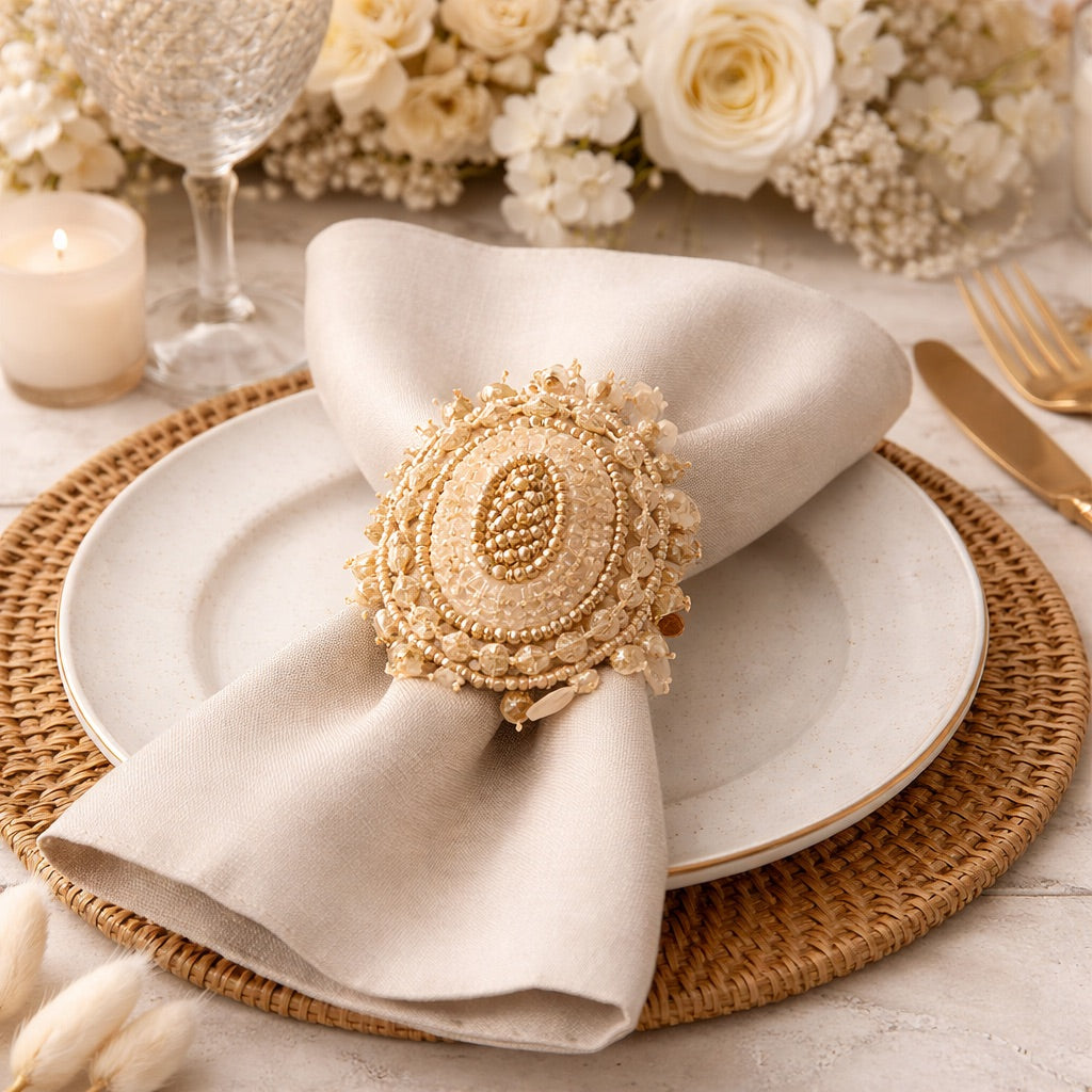 Sand Beige Napkin Ring