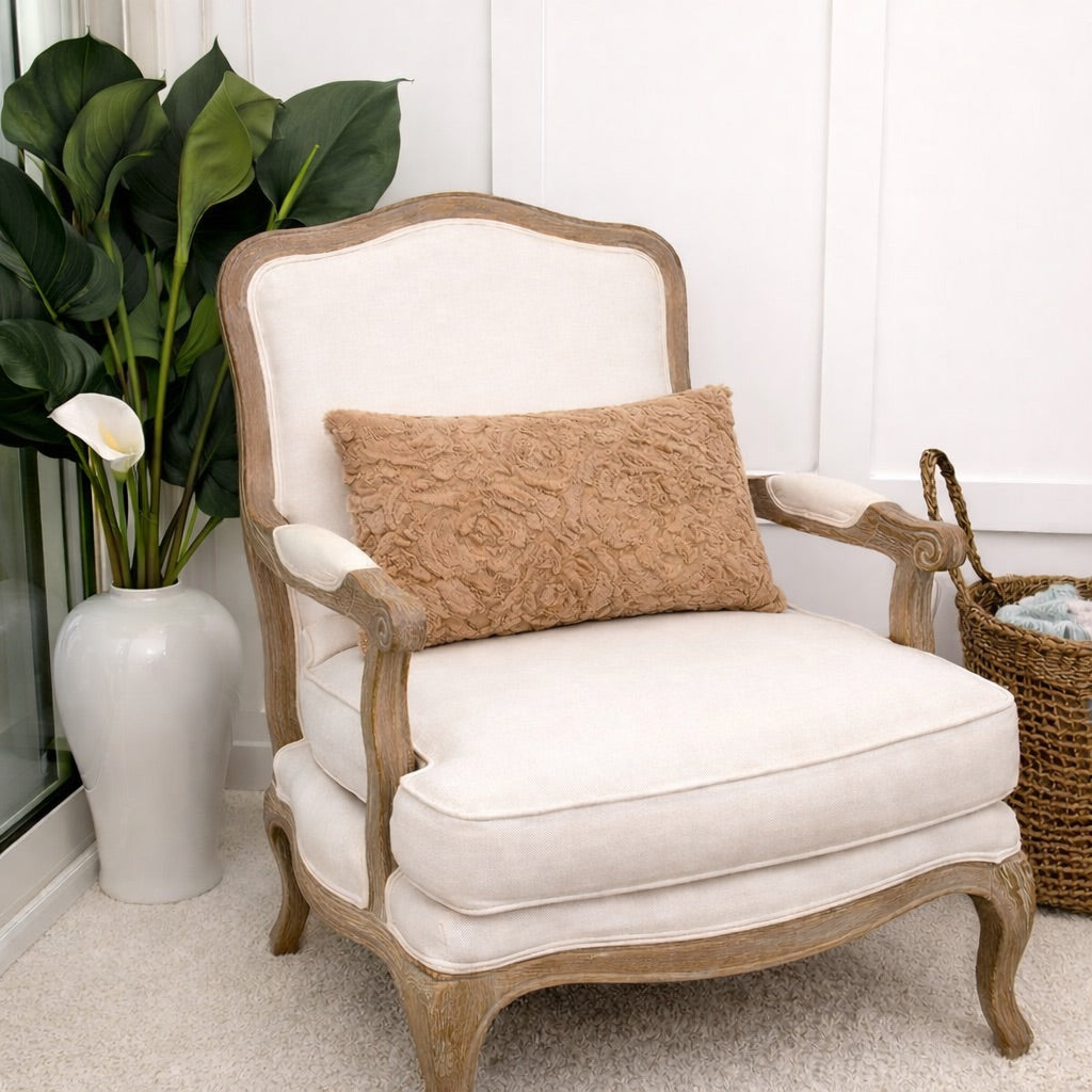 Cosy Comfy Rose Cushion - Linen