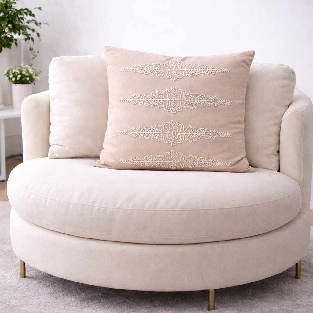 Pearl Zena Cushion Prefilled - Linen