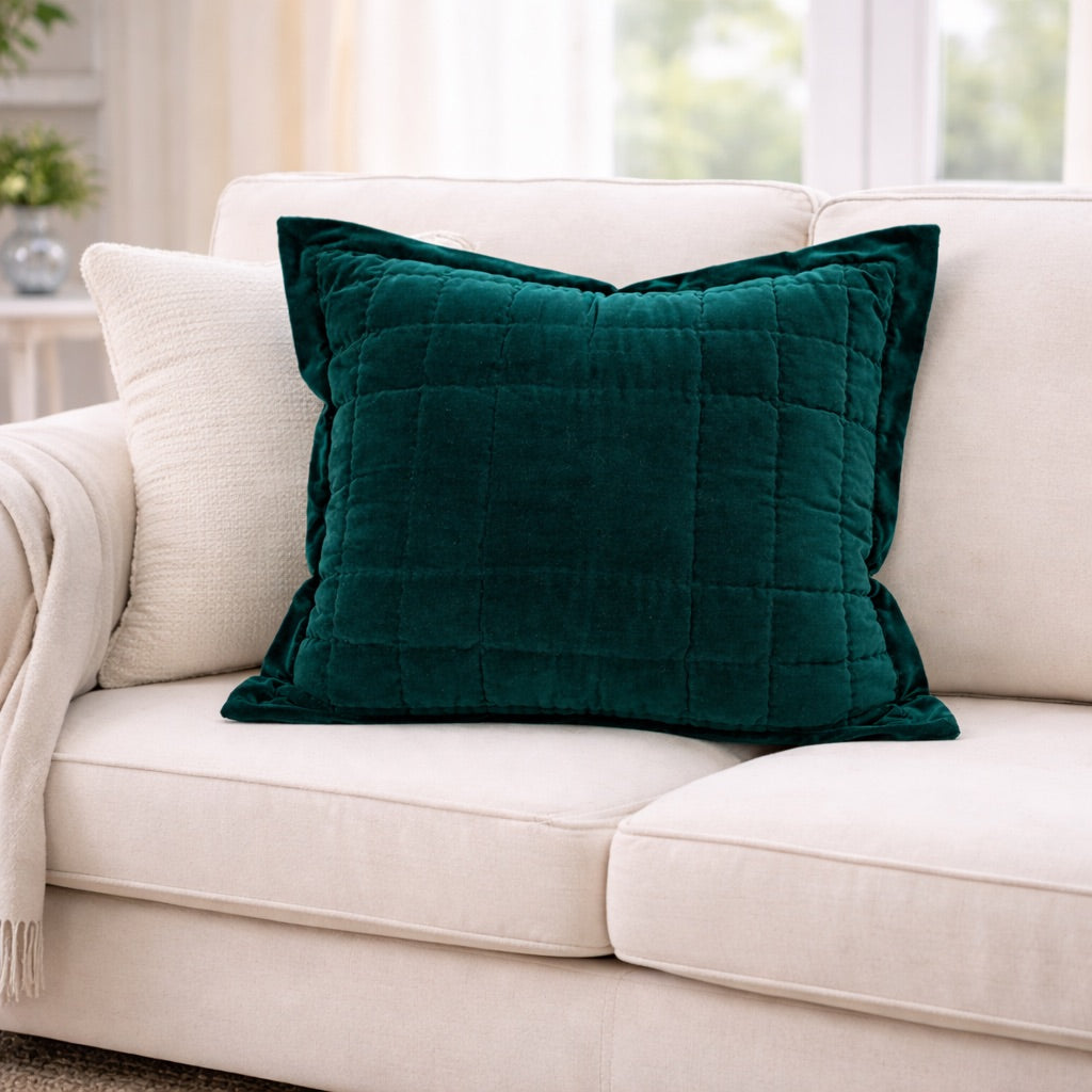 Shivpur Hand Quilted Euro - Teal