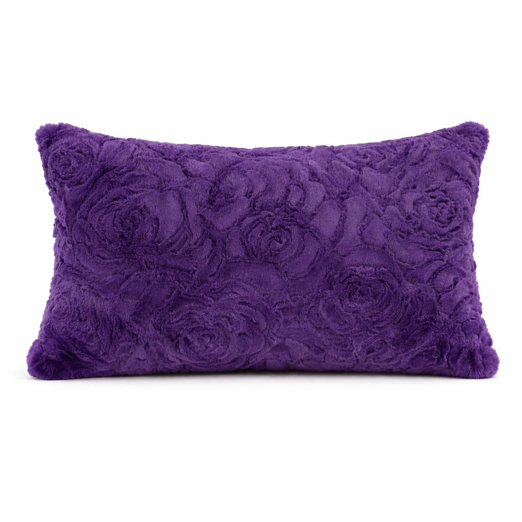 Soft Comfy Rose Cushion - Purple