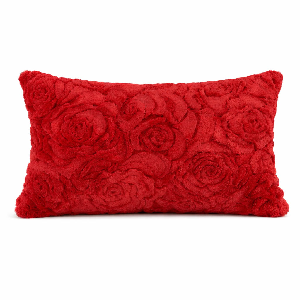 Soft Comfy Rose Cushion - Purple