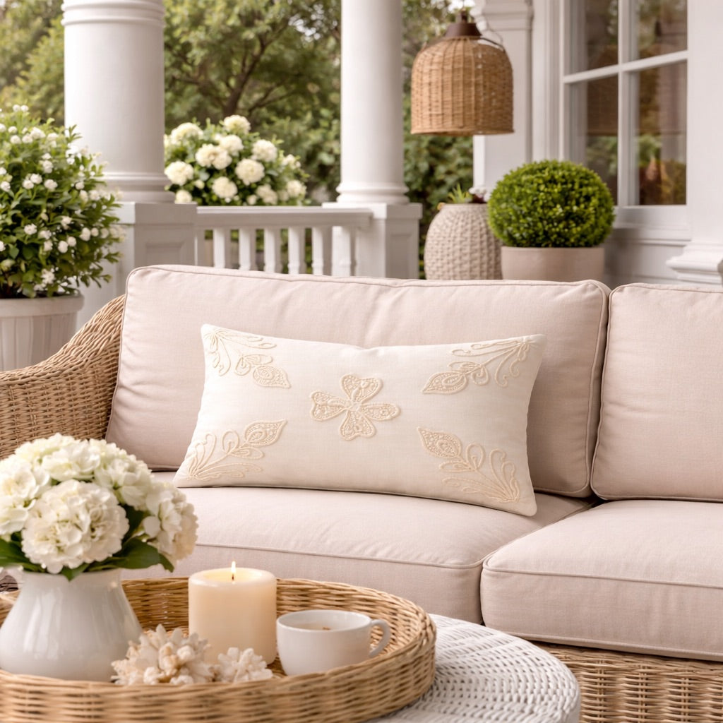 Phool Ivory Cushion