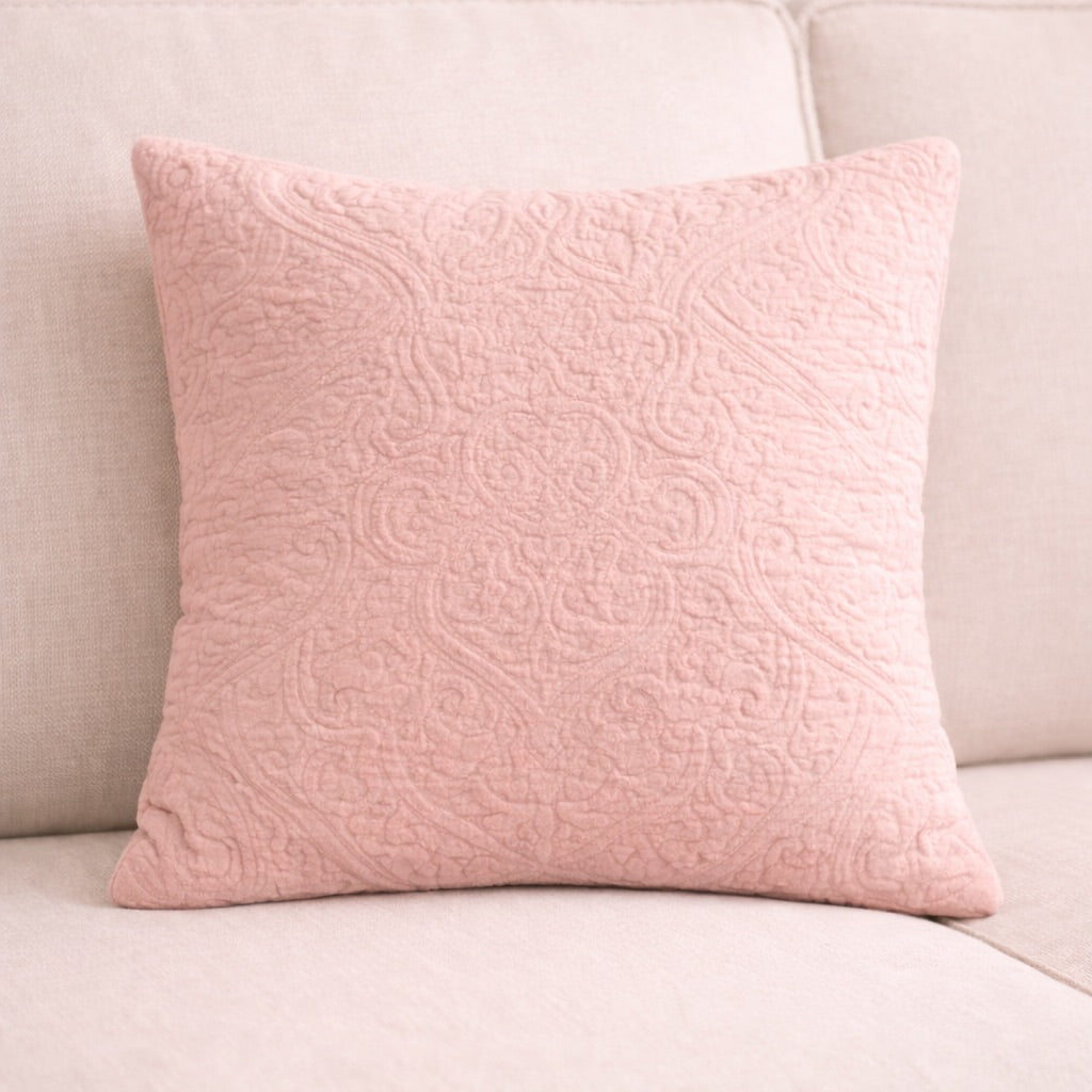 Damask Cushion Prefilled - Pink