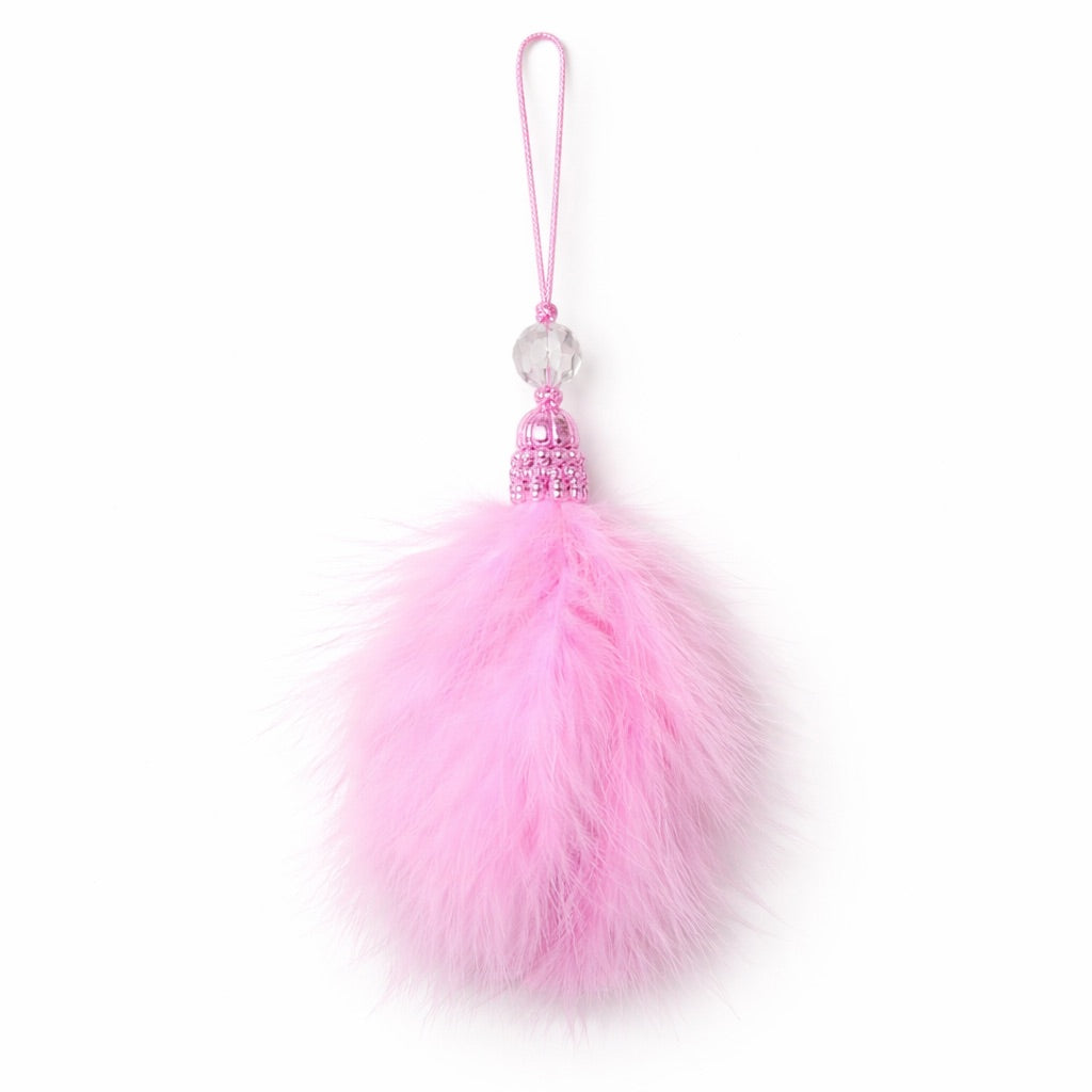 Soft Feather Tassel - Hot Pink
