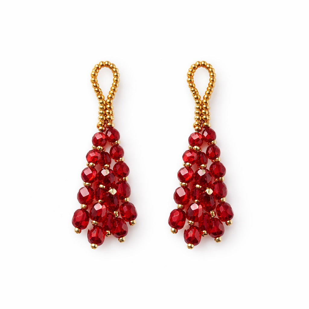 Ruby Mini Tassel Set - Burgundy