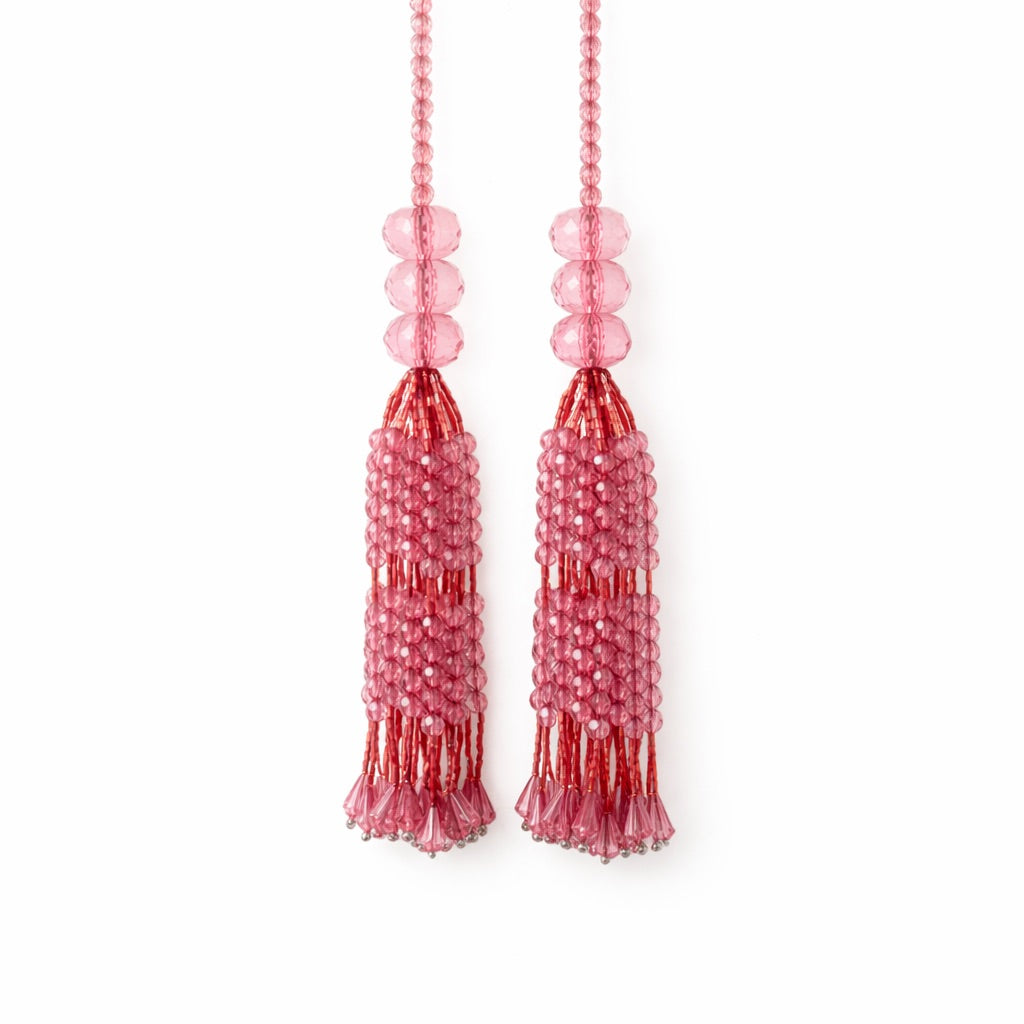 Aurora Beads Tassel Set - Rose