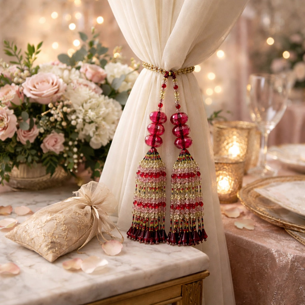 Aurora Beads Tassel Set - Multicolour