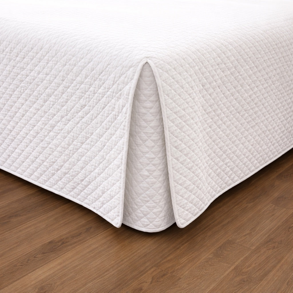 Bed Skirt King Size Camelot - White