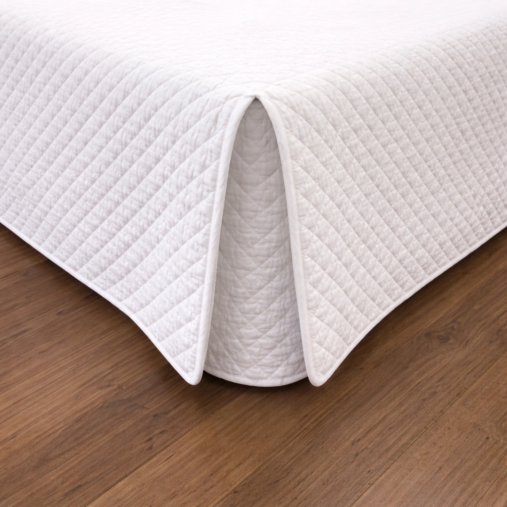 Bed Skirt King Single Camelot - White