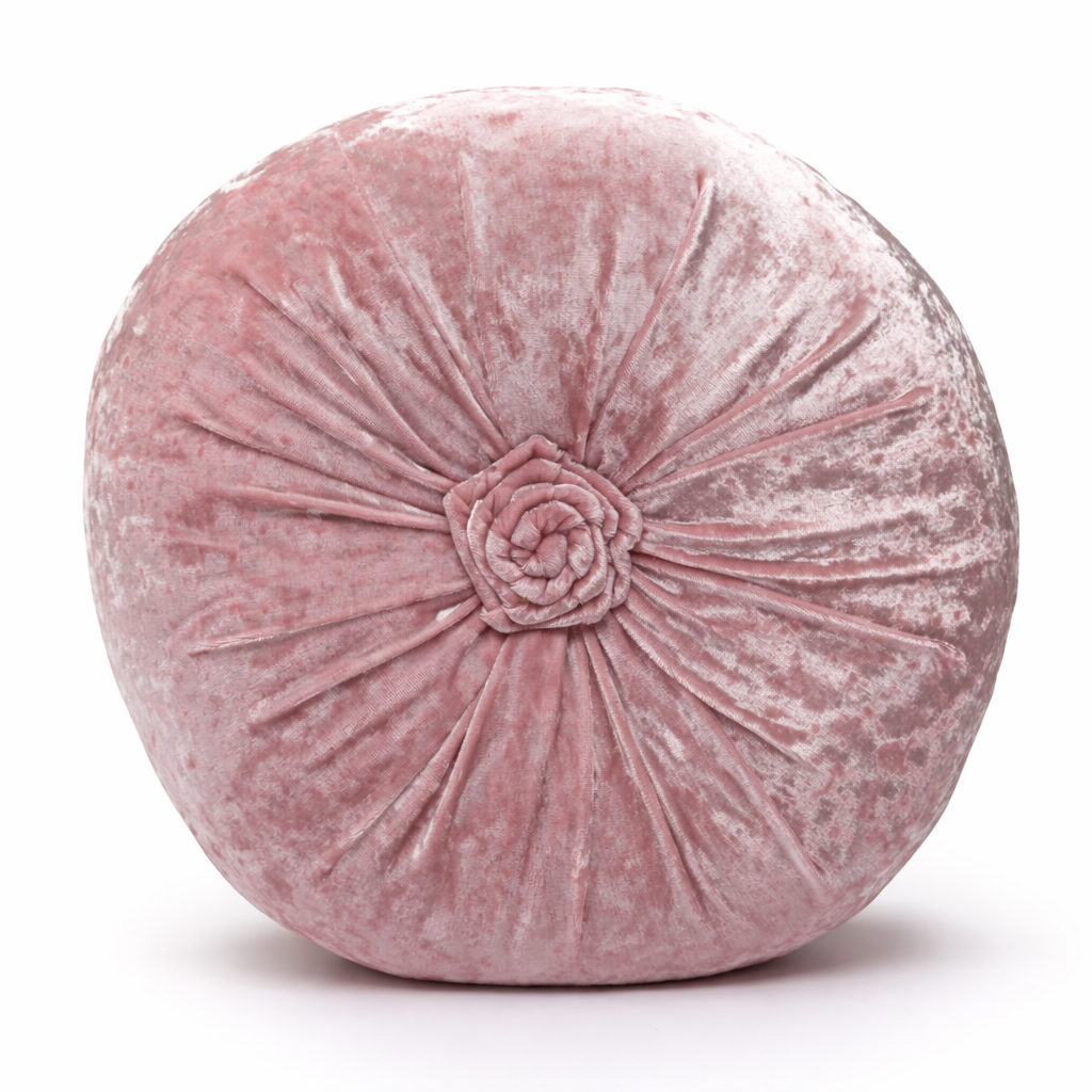 Rosette Fleur Cushion - Pink