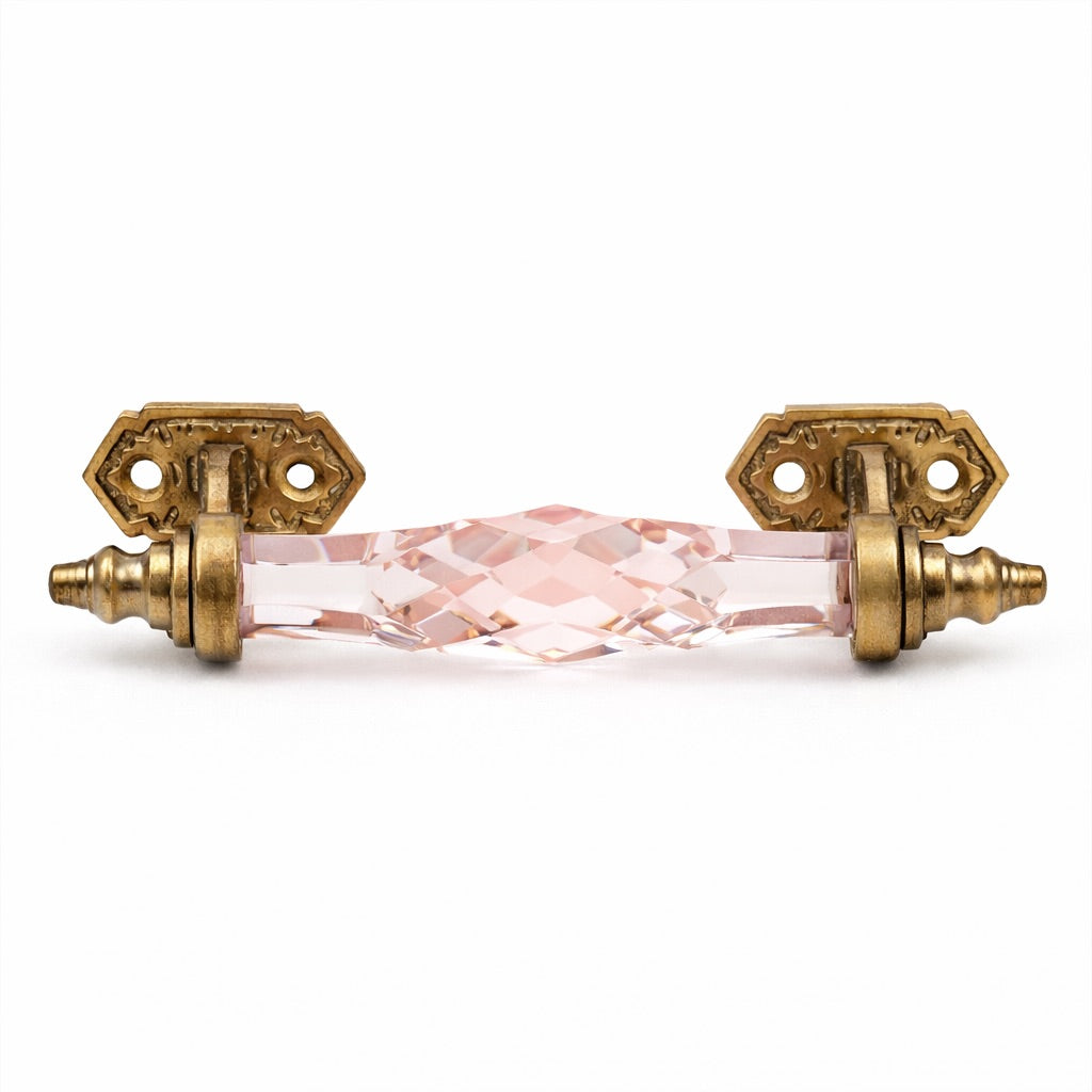 Vintage Handle with Brass Fitting - Pink