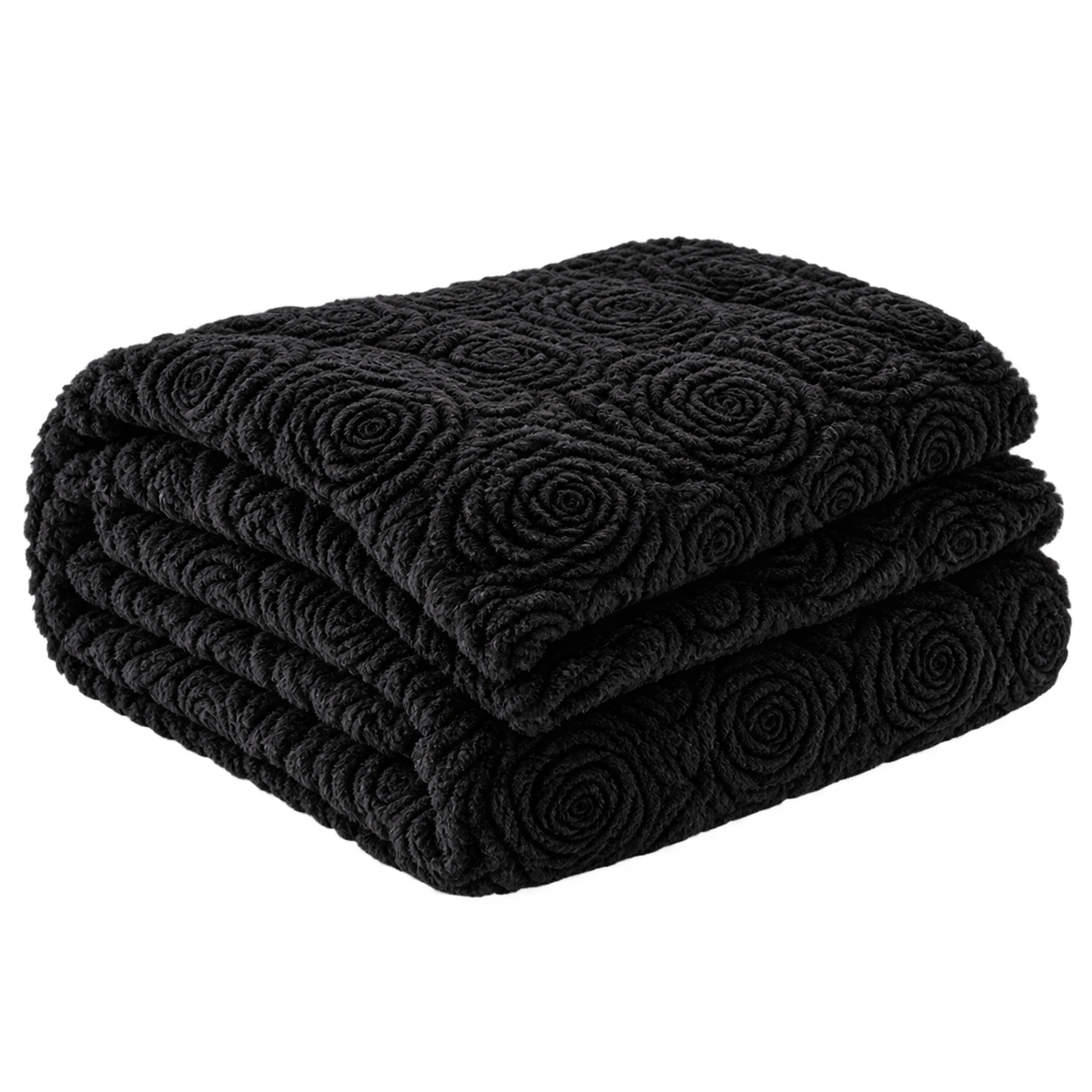 Rose Luxe Cosy Throw - Black
