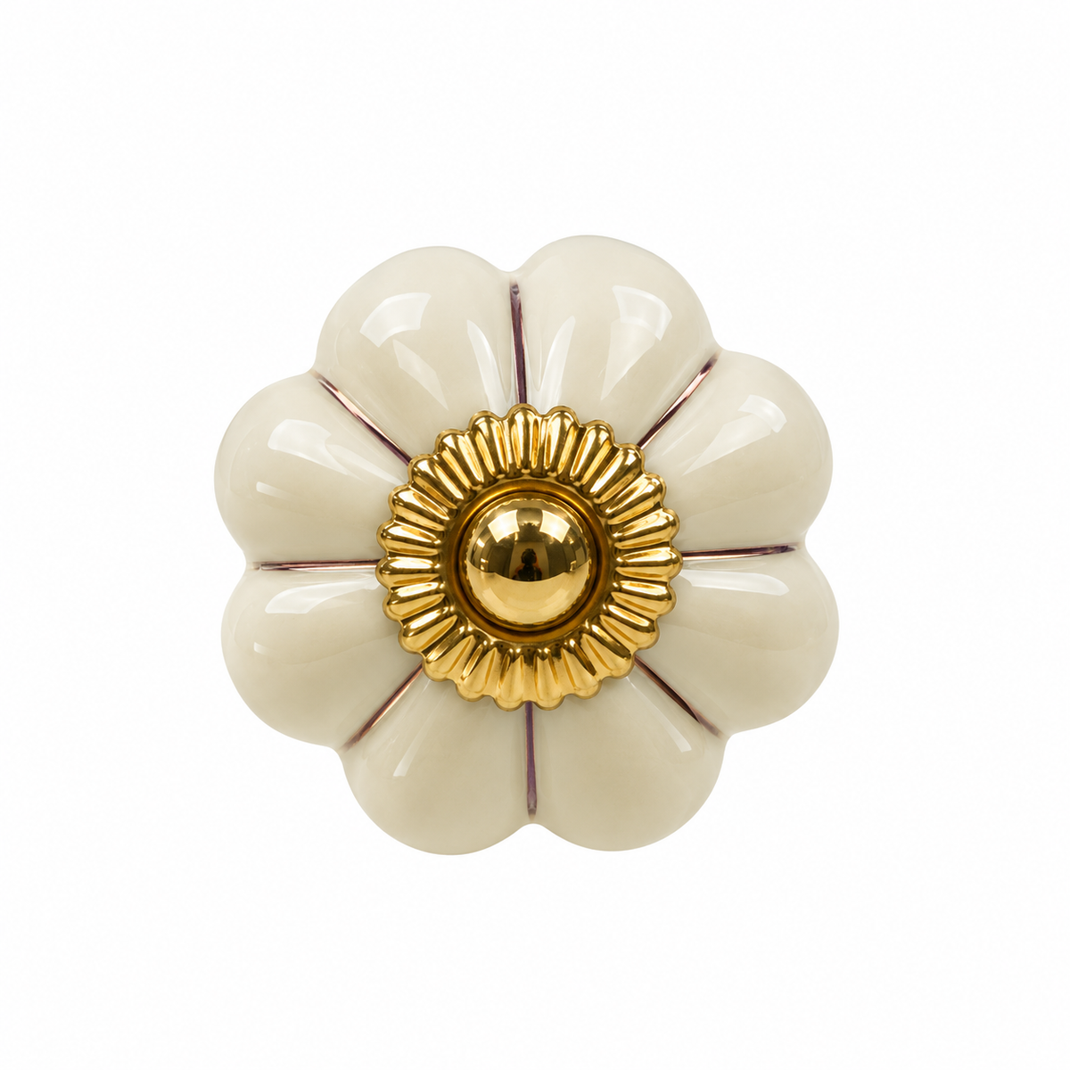 Large Ceramic Knob – Beige – Casa Sereno