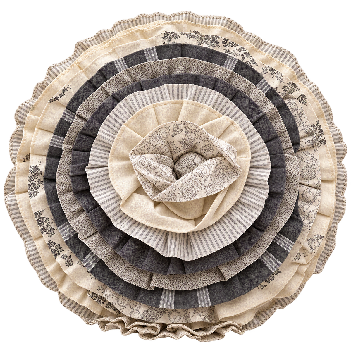 Ruffle Cotton Prefilled - Grey