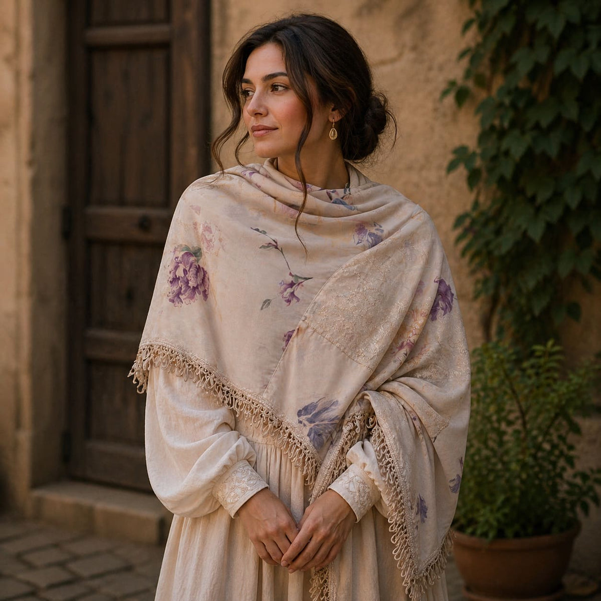 Boho Oasis Wrap - Ivory