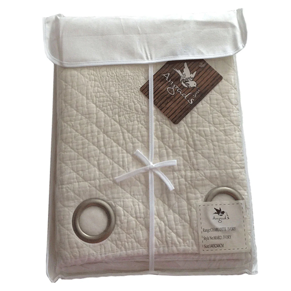 Charlotte Set of 2 Curtains - Ivory