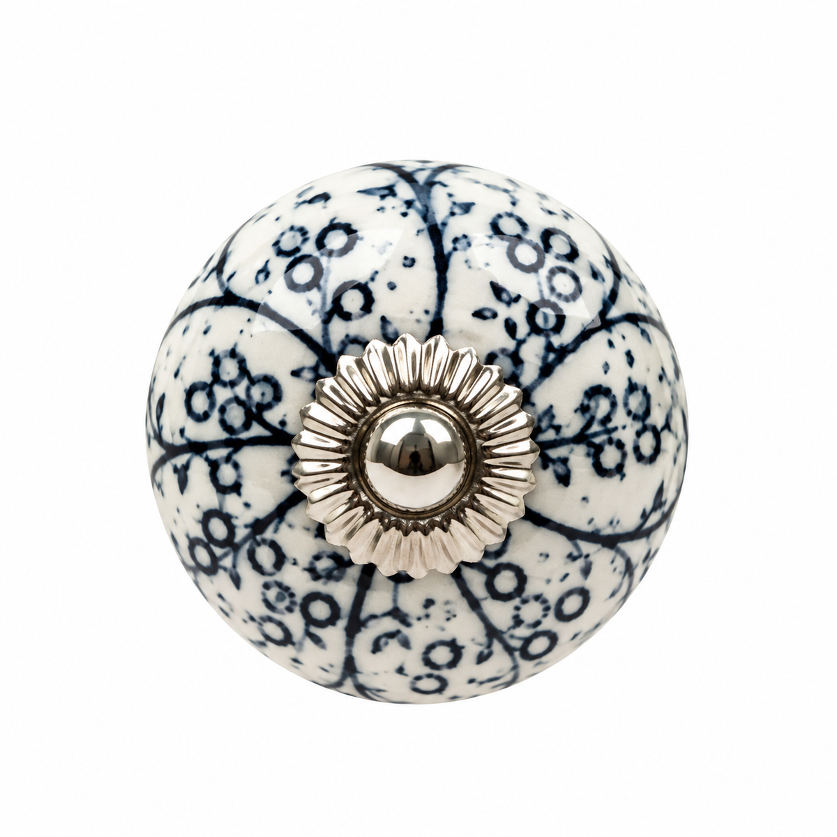 Ceramic Black Print Knob