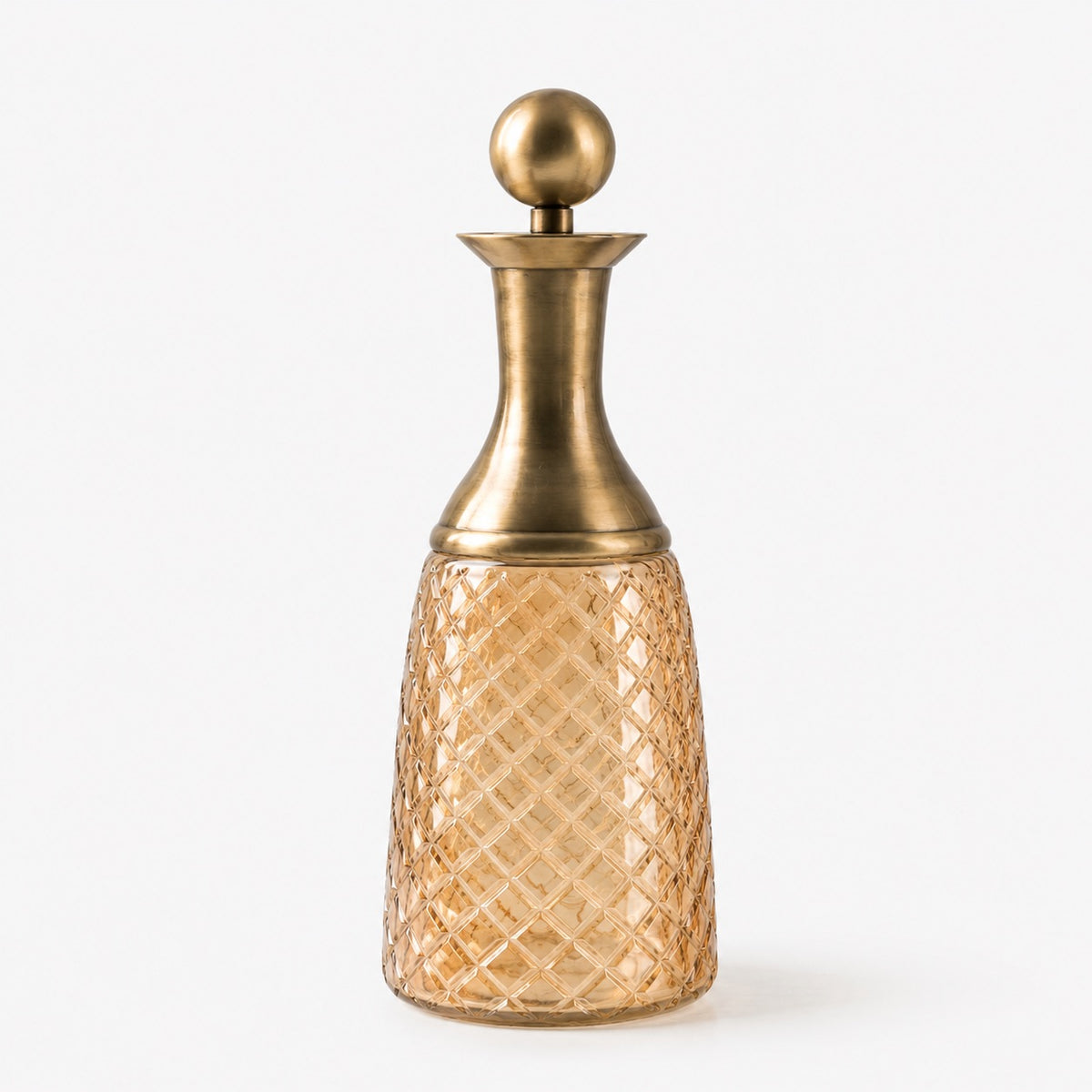 Decanter Amber with Brass