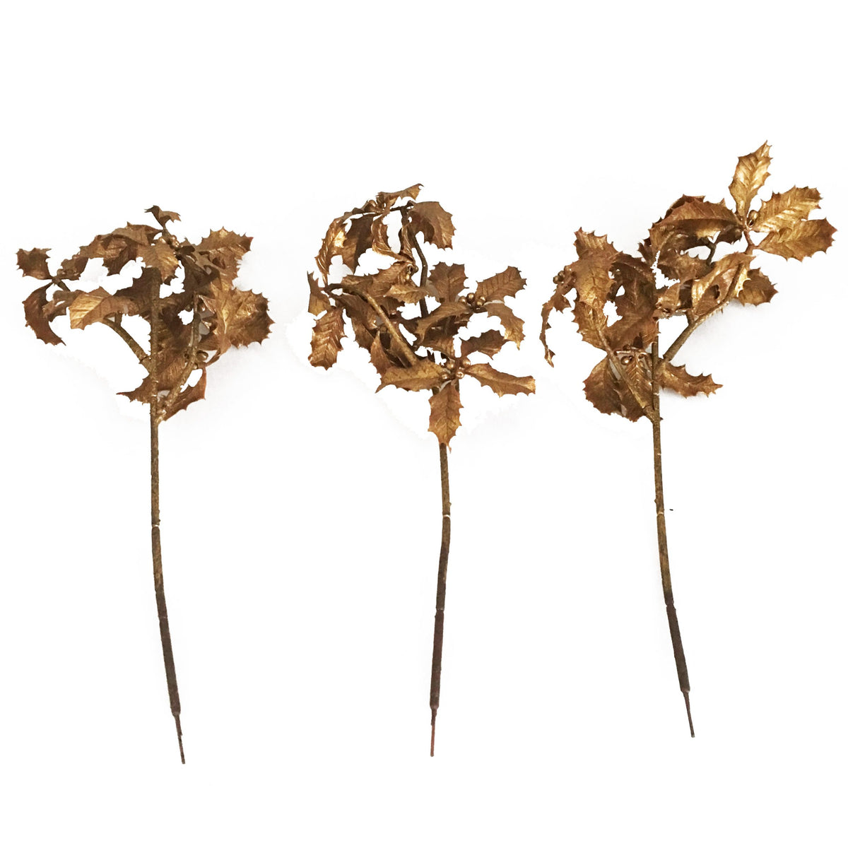 Set of 3 Golden Flowers