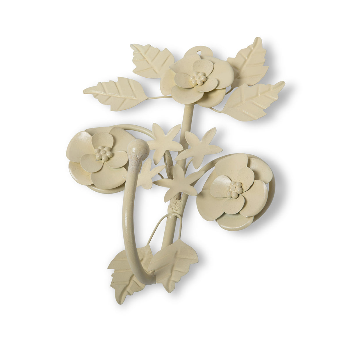 Metal Wall Pansy - Ivory