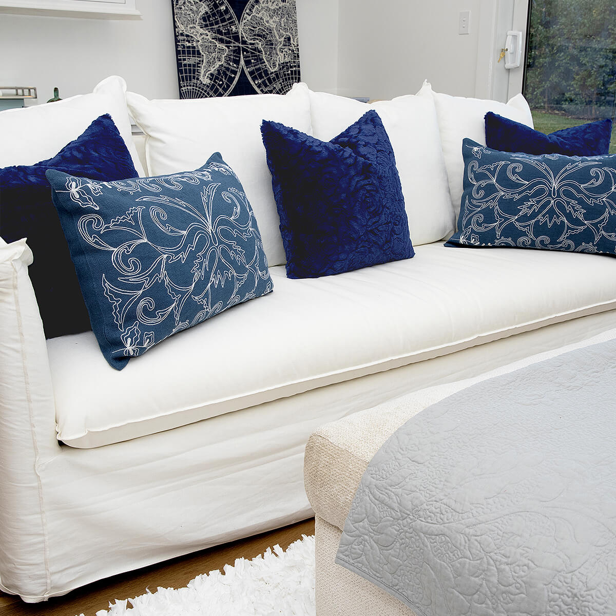 Embroidered Deco Pillow