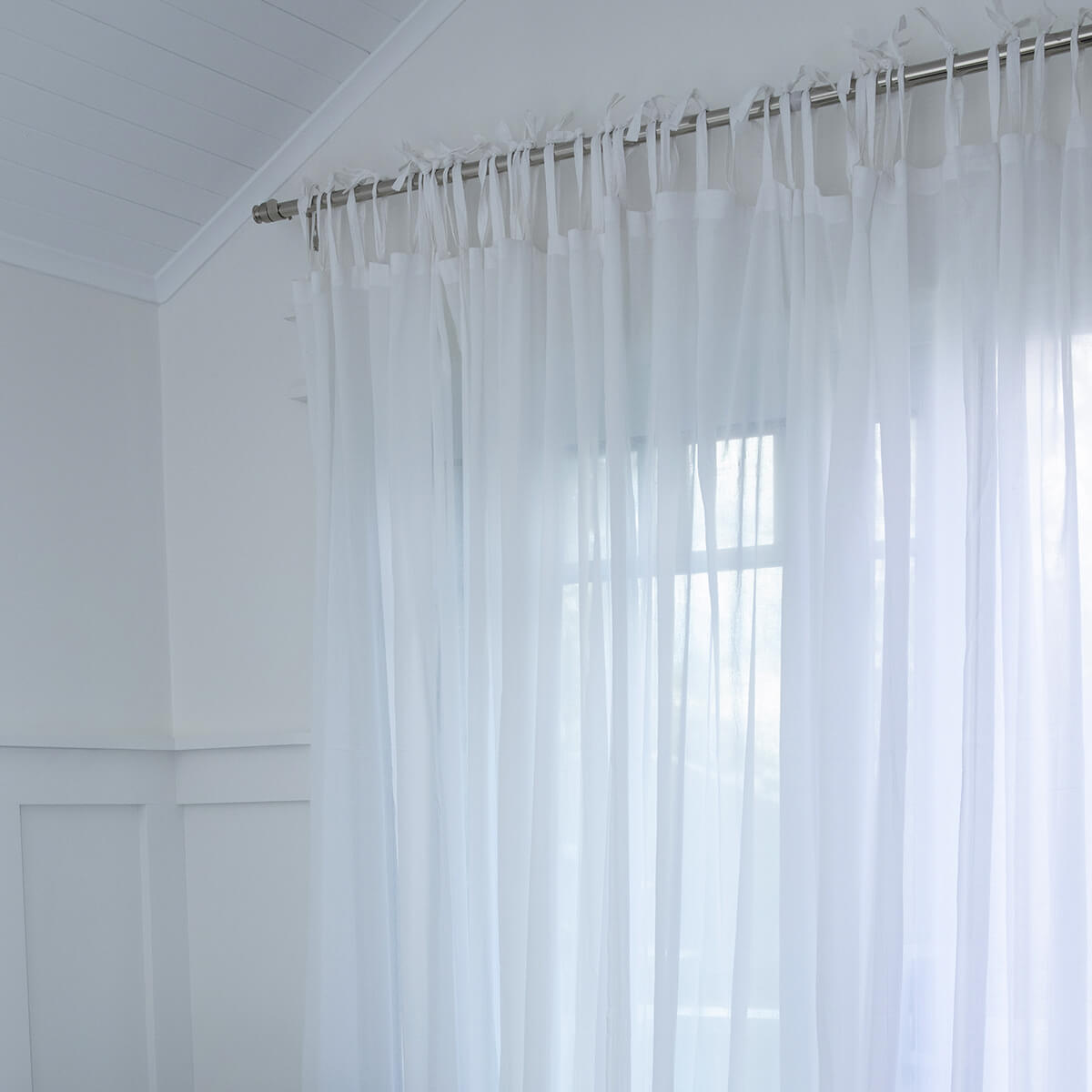 Voile Curtain Set of 2 - White