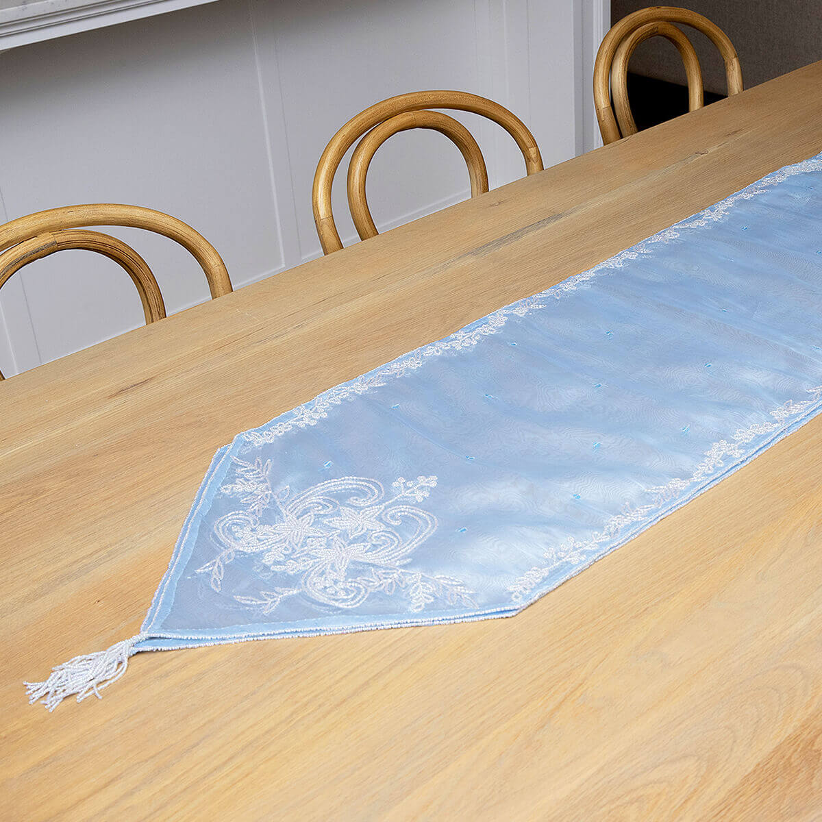 Table Runner Beaded - Blue