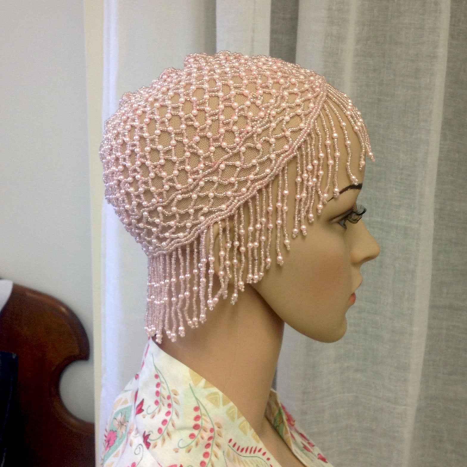Beaded Cap - Pink
