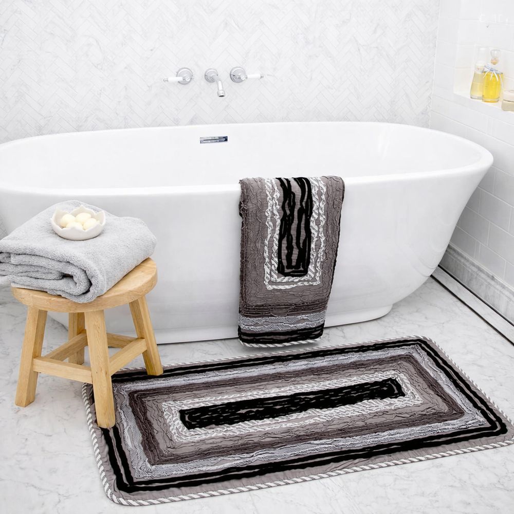 Rustic Cotton Bath Mat