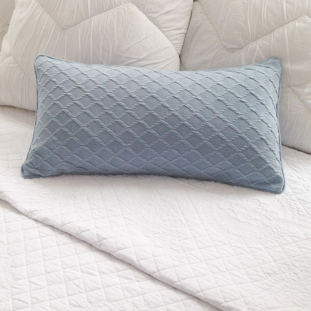 Marcelle Prefilled Oblong Pillow - Blue