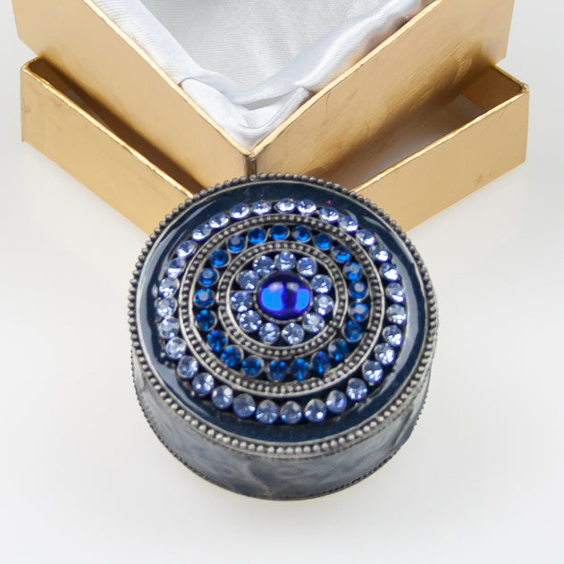 Trinket Gems Gold Gift Box - Sapphire