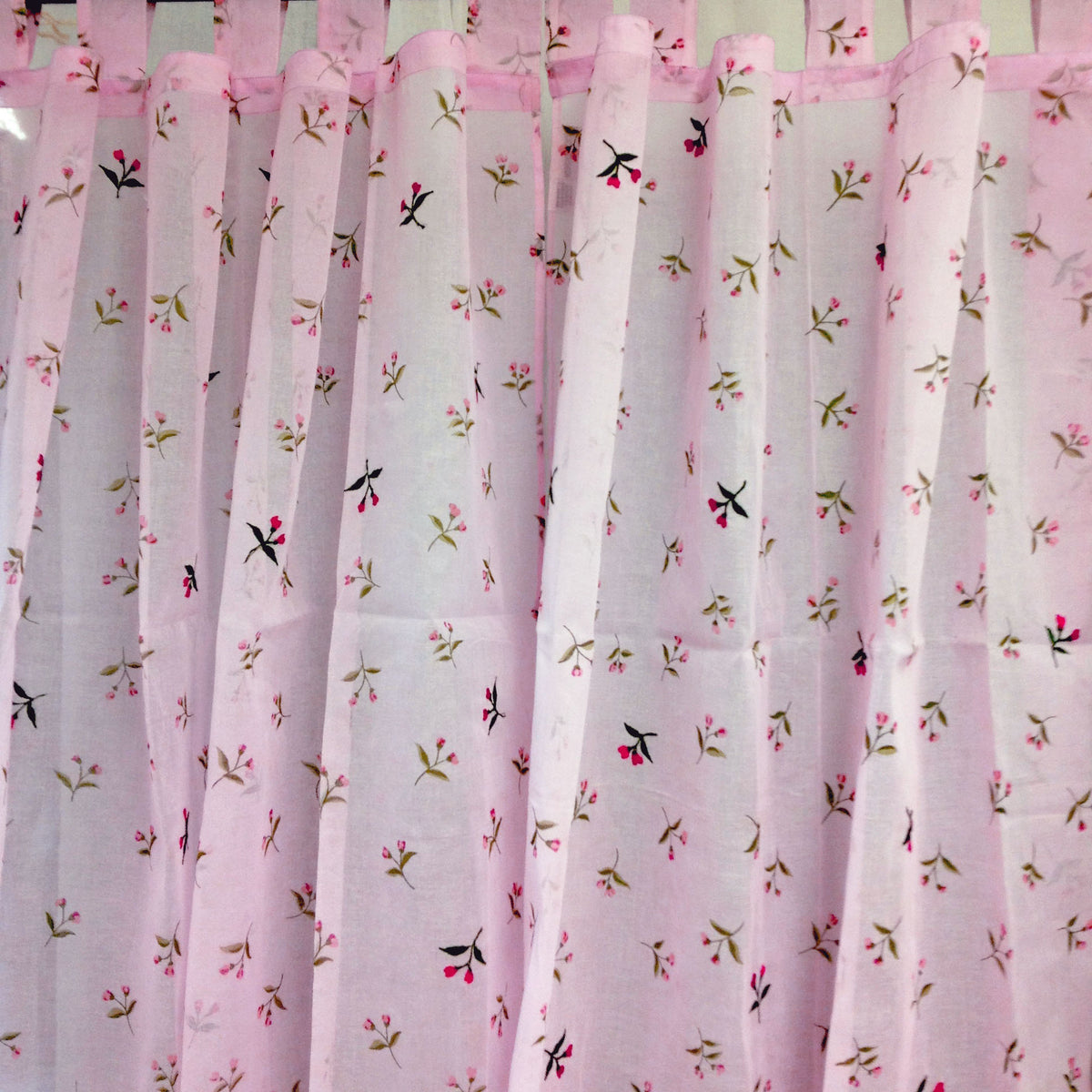 Set of 2 Cotton Curtain - Pink