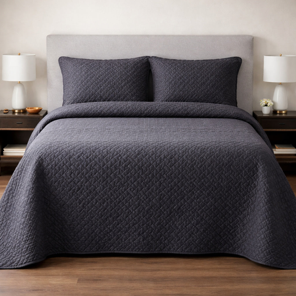Bondi King Bedspread Set - Iron