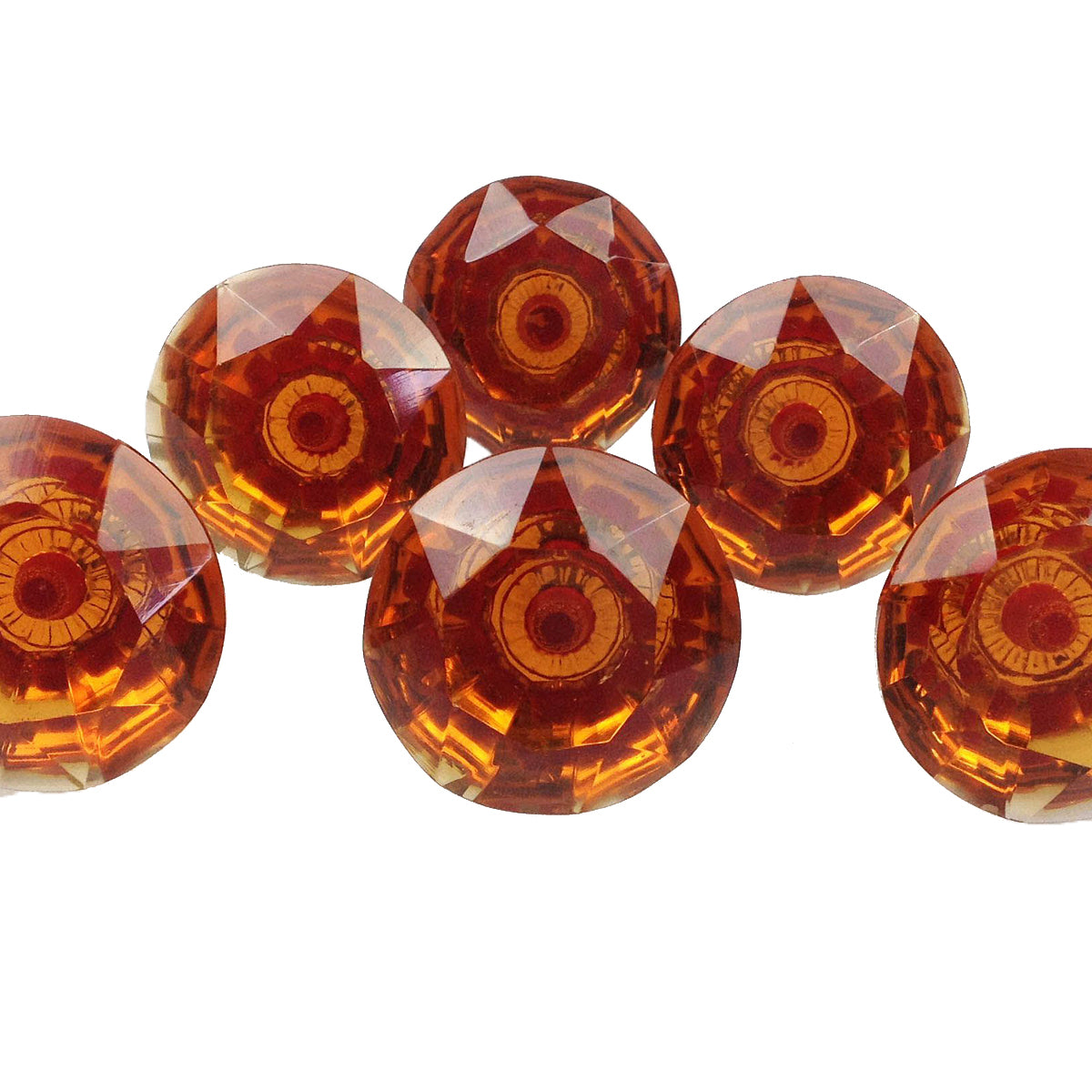 Crystal Mushroom Knob 5.2cm - Amber