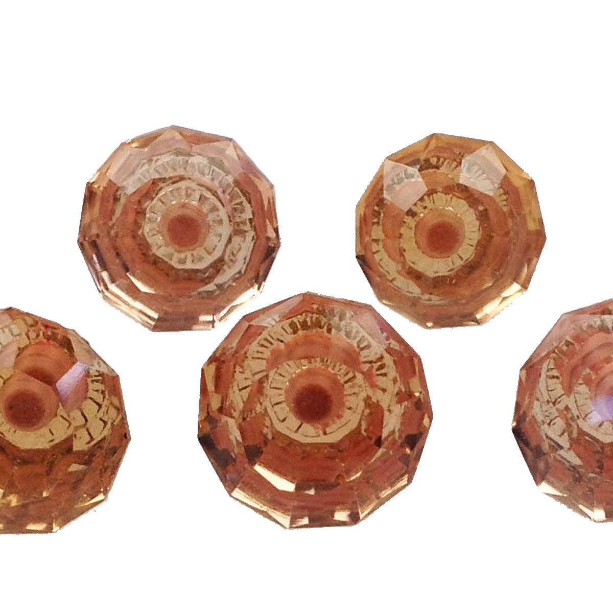 Crystal Mushroom Knob 5.2cm - Coral
