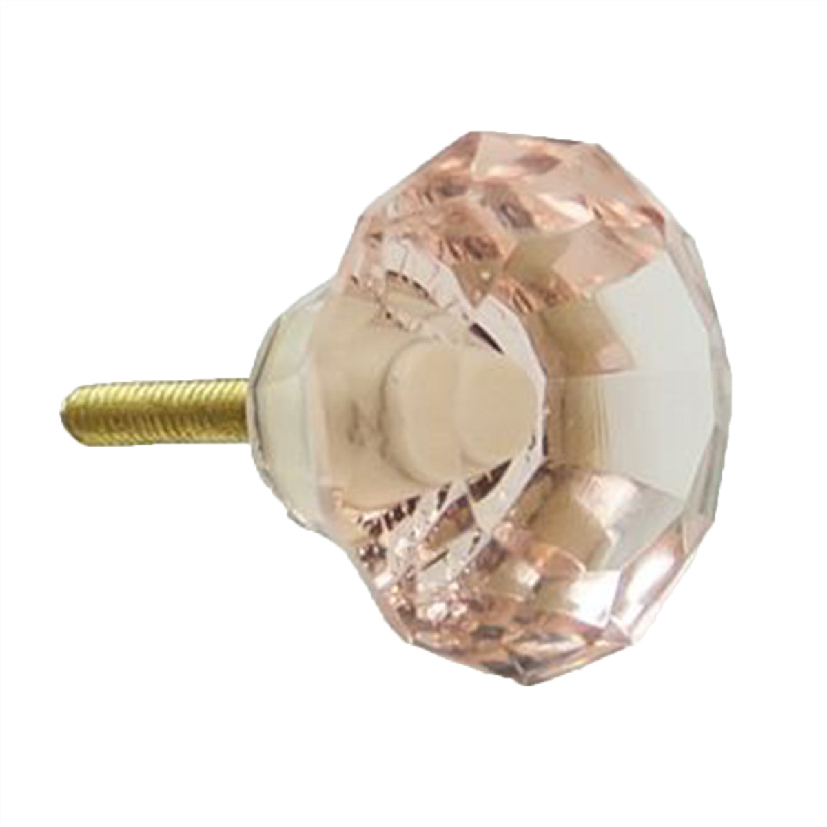 Crystal Mushroom Knob 5.2cm - Pink